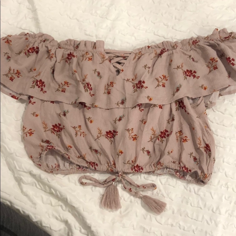 American eagle Cropped off the shoulder top